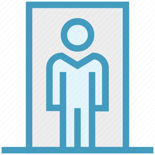 Door, entry, home, human, person, user icon - Download on Iconfinder