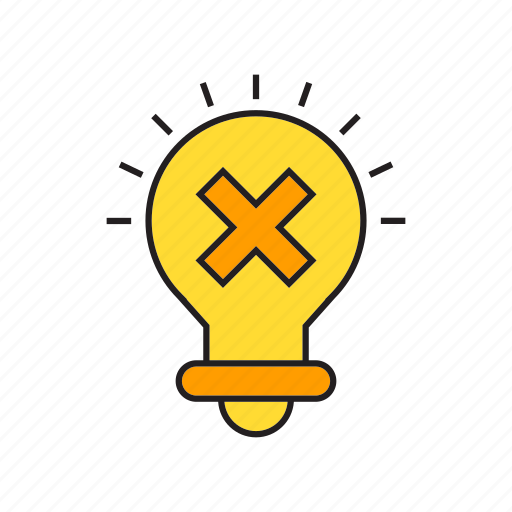Bulb, creative, electricity, idealight, no, think, wrong icon - Download on Iconfinder