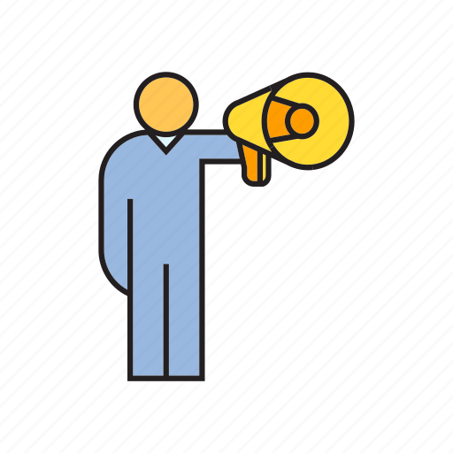 Announce, marketing, megaphone, people, voice icon - Download on Iconfinder