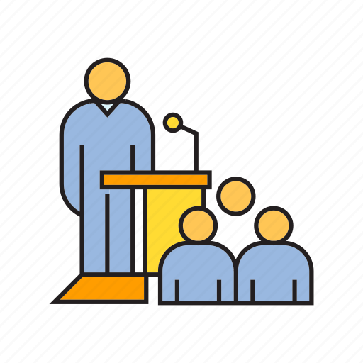 Audience, business conference, conference, leader, podium, speaker icon - Download on Iconfinder