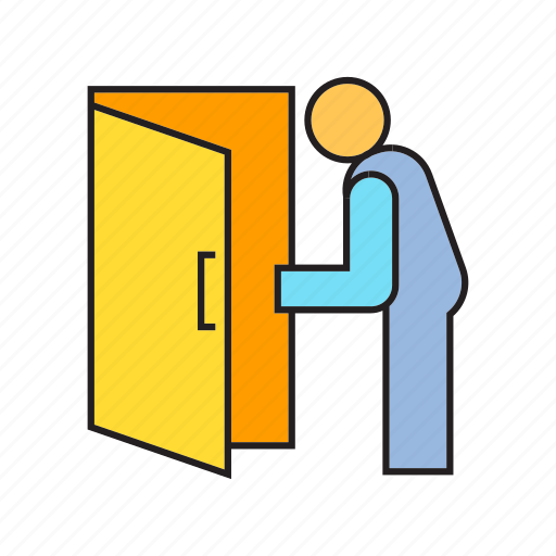 Door, door way, exit, open, people icon - Download on Iconfinder