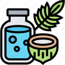 coconut, oil, treatment, essence, massage