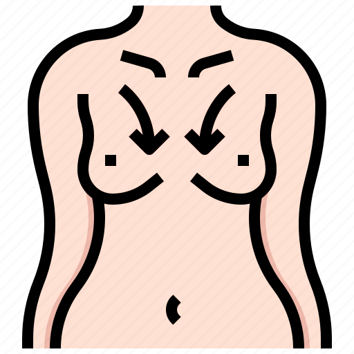 Breast, reduction, liposuction, surgery, aesthetics, plastic icon - Download on Iconfinder