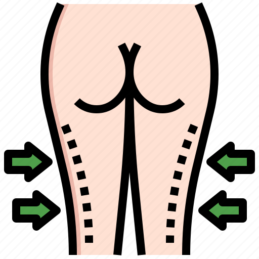 Tight, lift, liposuction, thigh, aesthetics, plastic, surgery icon - Download on Iconfinder