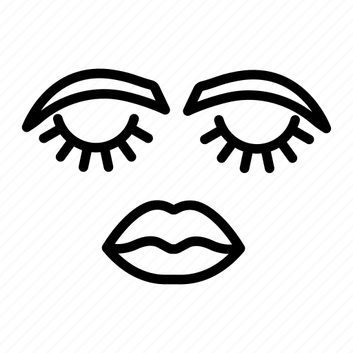 Emoji, eyelashes, face, lips, makeup, mouth, woman icon - Download on Iconfinder