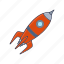 launch, rocket, space, spaceship, startup icon 