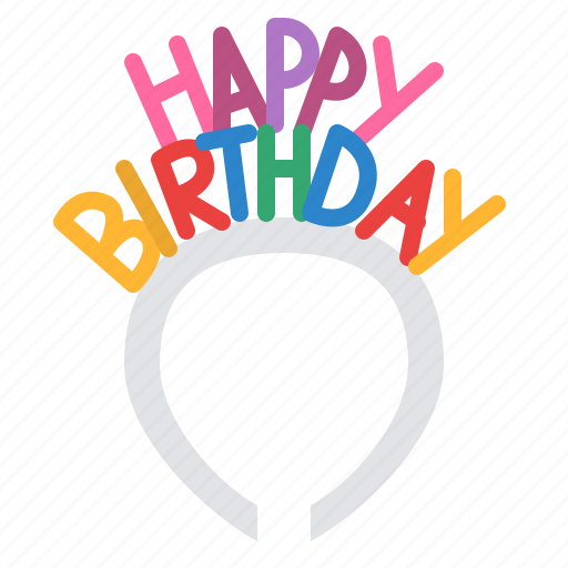 Hbd, headband, costume, party, wearing icon - Download on Iconfinder