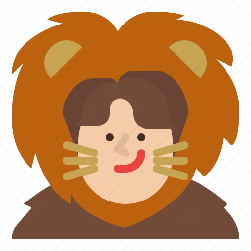 Lion, mascot, head, costume, party, dress icon - Download on Iconfinder