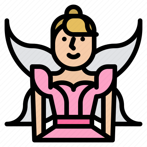 Fairy, dress, costume, party, wearing, angle icon - Download on Iconfinder