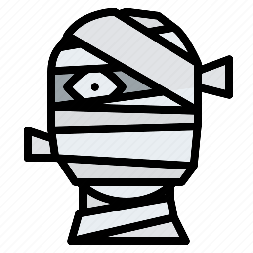 Ghost, mummy, face, costume, halloween, party, dress icon - Download on Iconfinder