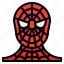 spiderman, face, costume, party, dress 
