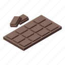 chocolate, bar, isometric