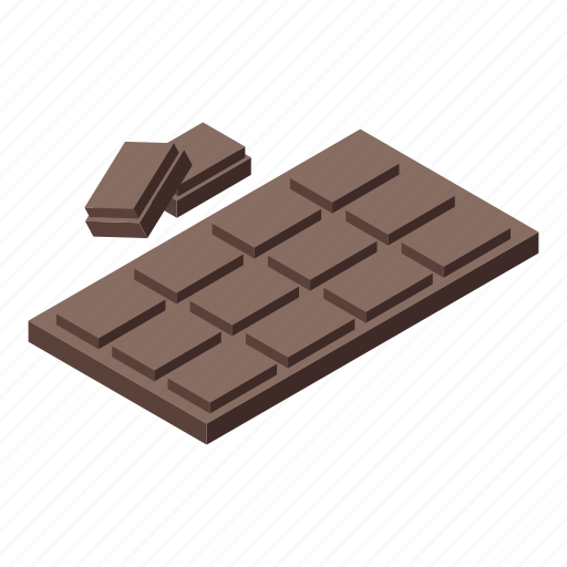 Chocolate, bar, isometric icon - Download on Iconfinder