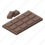 chocolate, bar, isometric 