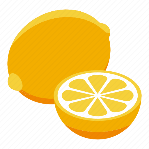 Cough, lemon, isometric icon - Download on Iconfinder