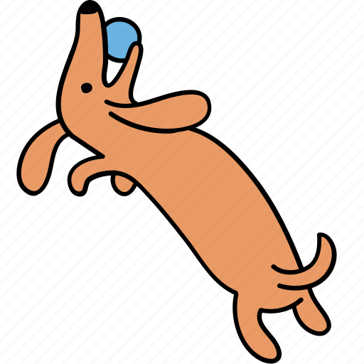 Animal, ball, canine, dachshund, dog, pet, play icon - Download on Iconfinder