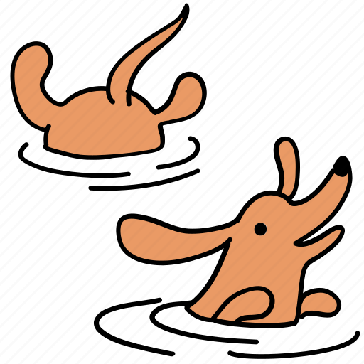 Animal, canine, dachshund, dog, pet, swim, water icon - Download on Iconfinder