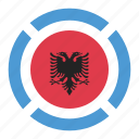 albania, country, flag, location, nation, navigation, pin