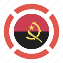 angola, country, flag, location, nation, navigation, pin