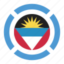 antigua and barbuda, country, flag, location, nation, navigation, pin