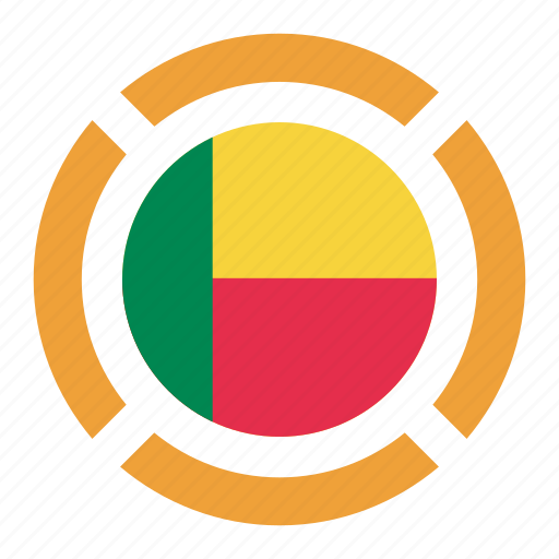 Benin, country, flag, location, nation, navigation, pin icon - Download on Iconfinder