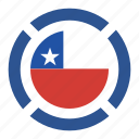 chile, country, flag, location, nation, navigation, pin
