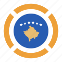 country, flag, kosovo, location, nation, navigation, pin