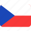 czech, republic, flag 