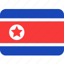 north, korea, flag