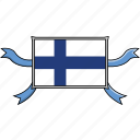 country, finland, flags, ribbon, shield, world