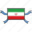 country, flags, iran, ribbon, shield, world 