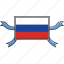 country, flags, ribbon, russia, shield, world 