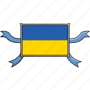 country, flags, ribbon, shield, ukraine, world 