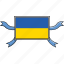 country, flags, ribbon, shield, ukraine, world 