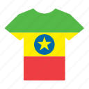 country, ethiopia, ethiopian, flag, jersey, shirt, t-shirt