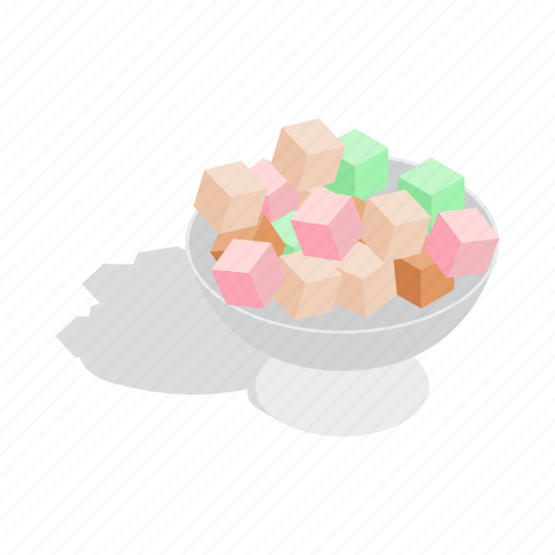 Candy, delight, food, isometric, sugar, sweet, turkish icon - Download on Iconfinder
