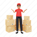 courier, deliveryman, shipping, package, parcel, logistic, delivery 