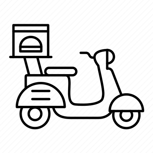 Delivery, food, food delivery, pizza, scooter icon - Download on Iconfinder