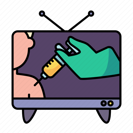 Tv, television, vaccination, vaccine icon - Download on Iconfinder