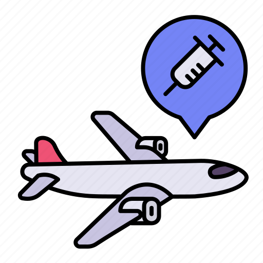 Plane, delivery, vaccine, transportation icon - Download on Iconfinder