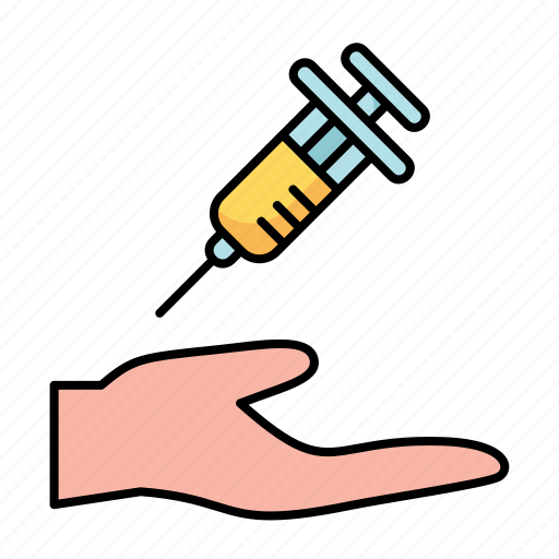 Vaccine, syringe, medicine, hand icon - Download on Iconfinder