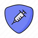 vaccine, syringe, shield, protection