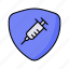 vaccine, syringe, shield, protection 