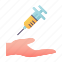 vaccine, syringe, medicine, hand