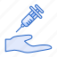 vaccine, syringe, medicine, hand 