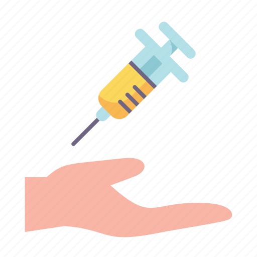 Vaccine, syringe, medicine, hand icon - Download on Iconfinder