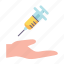 vaccine, syringe, medicine, hand 