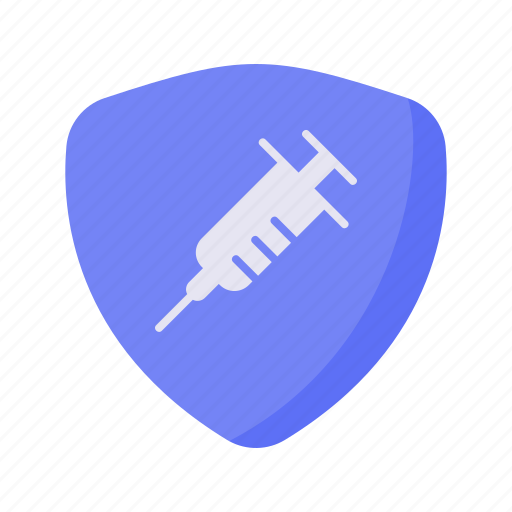 Vaccine, syringe, shield, protection icon - Download on Iconfinder