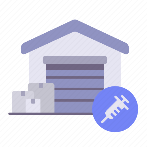 Warehouse, vaccine, package, stocks icon - Download on Iconfinder