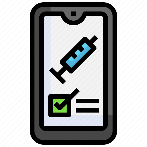Vaccine, app, check, box, covid, test icon - Download on Iconfinder